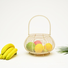 Customized High Quality Home Decoration Household Metal Wire Kitchen Vegetable Fruit Storage Basket Bowl